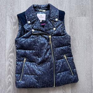 Juicy Couture NWOT XS Sleeveless Jacket Black & Gray Zipper W/ Gold Zippers
